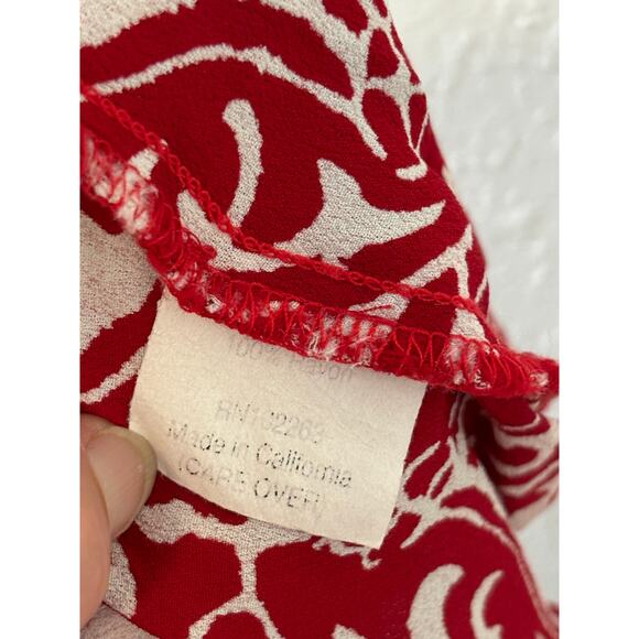 Vintage Y2K Loco Lindo Ruffled Skirt Size Large Red Cottagecore Boho - Picture 4 of 4